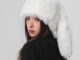 Misskoi [พร้อมส่ง] หมวกหูกระต่ายน่ารัก ผ้ากํามะหยี่ขนนิ่ม สีแดงกุหลาบ แฟชั่นฤดูใบไม้ร่วง และฤดูหนาว