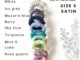 SCRUNCHIES ยางมัดผมโดนัท (2 ชิ้น) ผ้าซาตินเนื้อดี มันเงา วิบวับแบบหรูขนาดเล็ก SCRUNCHIES size S