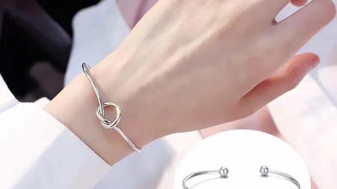 [YY] สร้อยข้อมือ ผูกปม ยุโรป อเมริกัน เข้ากับทุกการแต่งกาย diy สร้อยข้อมือแฟชั่น เรียบง่าย ความรัก เปิด สร้อยข้อมือ