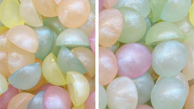 [10/12 มม.] ลูกปัดอะคริลิค รูปนางเงือกออโรร่า แฮนด์เมด diy คละสี