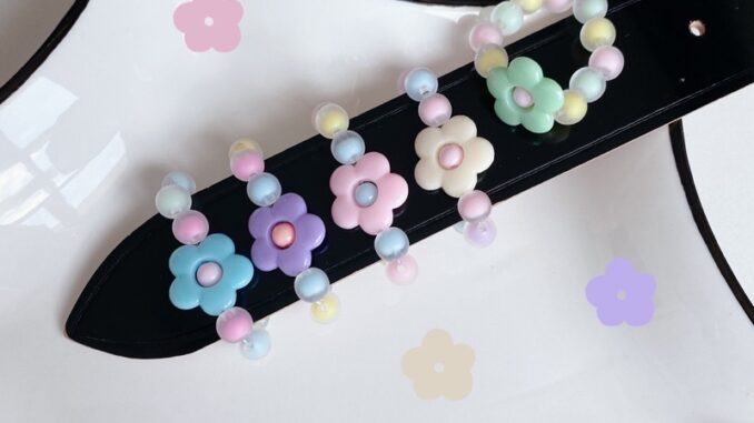 สายรัดเข็มขัด  ดอกไม้สีสันสดใส