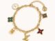 LOUIS VUITTON สร้อยข้อมือ กําไลข้อมือ ไทเทเนียม ลําลอง ลายโลโก้ตัวอักษร LV โมโนแกรม