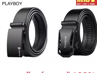 ซื้อ 1 แถม 1SALEPlayboy บรรจุภัณฑ์ของแท้ 100% พร้อมส่ง เข็มขัดหนังแท้ เข็มขัดผู้ชาย