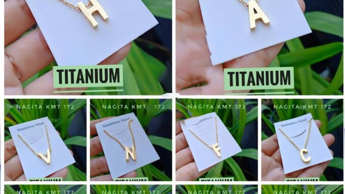 แฟชั่นผู้หญิง ชุบทอง ตัวอักษรเริ่มต้น A-Z จี้สร้อยคอโซ่ เสื้อกันหนาว สร้อยคอ ชื่อ