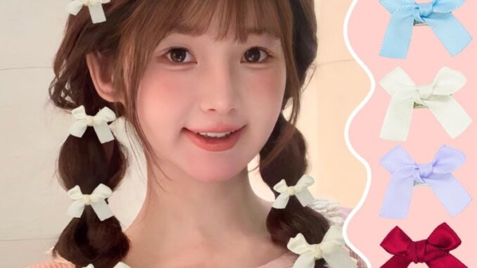 กิ๊บติดผมโลหะ รูปโบว์ริบบิ้น Duckbill Y2K ขนาดเล็ก น่ารัก สีสันสดใส เครื่องประดับ สําหรับผู้หญิง