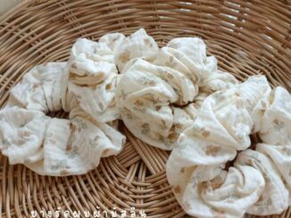 ยางรัดผมโดนัท นุ่มฟู ผ้ามัสลิน สไตล์เกาหลี *Buttercup สินค้าพร้อมส่ง