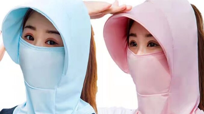 HappyThai หมวกคลุมกันแดด ป้องกันรังสียูวี แบบเต็มหน้า