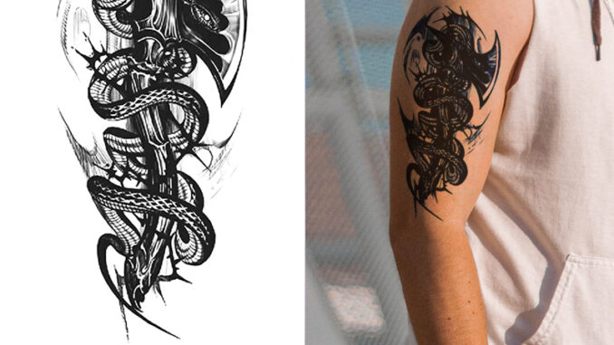 【COCO Magic tattoo】สติกเกอร์รอยสักชั่วคราว กึ่งถาวร กันน้ํา ติดทนนาน 15 วัน 18 ซม.*11 ซม.