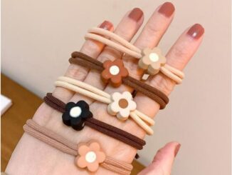 5 ชิ้น / ล็อต ยืดหยุ่นสูง เกาหลี ดอกไม้ รัก ยางรัดผม เครื่องประดับผม ยางรัดผม Scrunchies ยางรัดผม