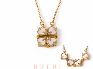 Bzebi สร้อยคอ สเตนเลส ชุบทอง 18K จี้ สไตล์เกาหลี ป้องกันสนิม เครื่องประดับแฟชั่น ผู้หญิง พรีเมี่ยม ไม่จางหาย ใส่อาบน้ําได้ 1368n