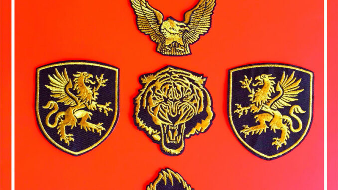 ☸ แผ่นแพทช์เหล็ก ลาย Who is Legend - Goldline Series 05 ☸ แผ่นแพทช์รีดติดเสื้อ ลาย Griffin The Monkey King Eagle DIY (5 แบบ) 1 ชิ้น