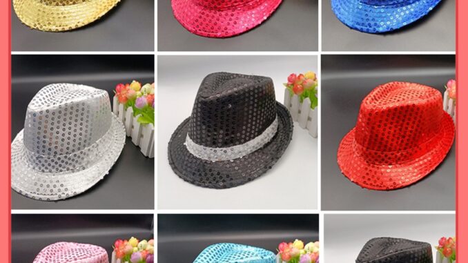 【 Bluelans 】หมวกแจ๊ส ประดับเลื่อม สําหรับเด็ก และผู้ใหญ่ 【 Bluelans 】หมวกแจ๊ส ประดับเลื่อม สําหรับเด็ก และผู้ใหญ่