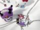 ในไทย สร้อยคอแม่เหล็กSANRIOจี้การ์ตูนKuromi MelodyHello Kittyและนักเรียนคู่รักเหมาะกับของขวัญวันเกิดCOD