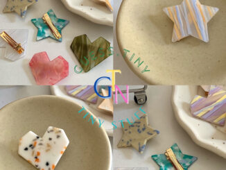 พร้อมส่งจากไทย   กิ๊บติดผม  Je t'aime Hair Clip  กิ๊บหัวใจ กิ๊บติดผมตอนแต่งหน้า กิ๊บดาว