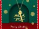 Kaijiang Kalung Surat Krismas สร้อยคอโซ่สเตนเลส จี้ตัวอักษร สีทอง สร้างสรรค์ เครื่องประดับแฟชั่น สําหรับผู้หญิง ผู้ชาย