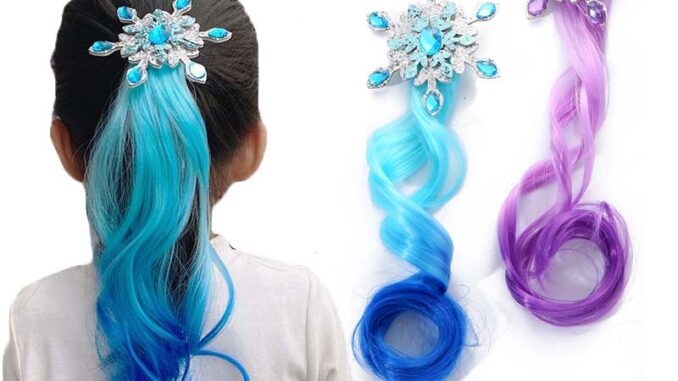 วิกผมหางม้าถักเปีย สีไล่โทนสี ผมยาวหยิก เด็กผู้หญิง ถักสีผม เชือกคาดผม วิกผมหางม้าถักเปีย สีไล่โทนสี ผมยาวหยิก เด็กผู้หญิง ถักสีผม เชือกคาดผม
