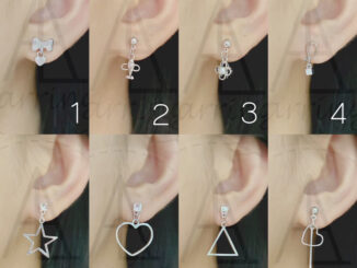 [มินิมอลสีเงิน98] ต่างหูมินิมอลแบบระย้าน้อยๆ ราคาต่อ1คู่ พร้อมแป้น(ทับหลัง)แบบโลหะทุกคู่