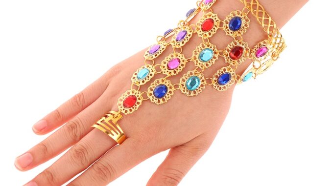 【KETH】สร้อยข้อมือ ประดับพลอยเทียม แวววาว สไตล์อินเดีย สําหรับผู้หญิง เต้นรํา แสดงบนเวที 1 ชิ้น 【KETH】สร้อยข้อมือ ประดับพลอยเทียม แวววาว สไตล์อินเดีย สําหรับผู้หญิง เต้นรํา แสดงบนเวที 1 ชิ้น