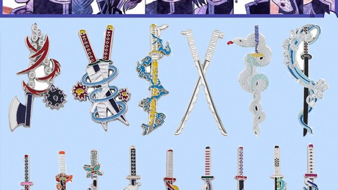 พวงกุญแจ จี้เข็มกลัด รูปการ์ตูนอนิเมะ Demon Slayer เหมาะกับของขวัญ สไตล์ญี่ปุ่น