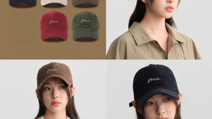 (AM) หมวกแก๊ป capกันแดด (ปัก me)