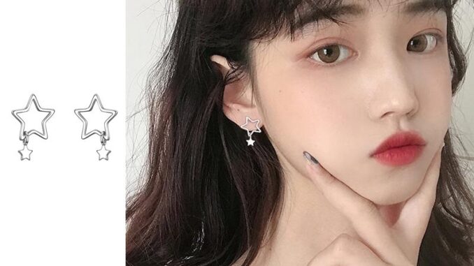 We Flower ต่างหูสตั๊ด เงิน 925 จี้รูปดาวคู่ ขนาดเล็ก สไตล์เกาหลี น่ารัก กันแพ้ เครื่องประดับ สําหรับผู้หญิง
