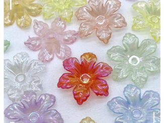 ลูกปัดอะคริลิค ลายดอกไม้ AB 26 มม. สําหรับงานฝีมือ DIY 30 ชิ้น ต่อแพ็ก y1811