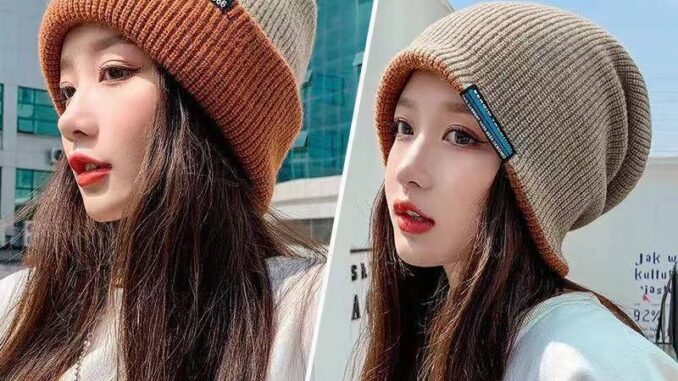 มาใหม่ หมวกบีนนี่ ผ้าถัก แบบหนา ให้ความอบอุ่น สไตล์เกาหลี สําหรับผู้หญิง และผู้ชาย 2023