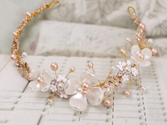 ❤ AUTU ที่คาดผมประดับไข่มุก Rhinestone