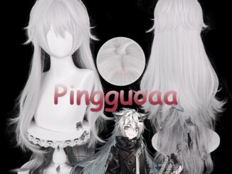 Manmei Game Arknight Lappland Cosplay Wig 90cm Long Mixed Color Wigs Heat Resistant Synthetic Hair