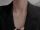 สร้อยคอโซ่เงิน 925 จี้รูปหยดน้ํา ประดับเพทาย คริสตัล เรียบง่าย เครื่องประดับ สําหรับผู้หญิง