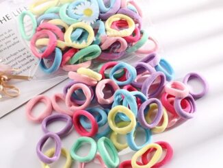 100 ชิ้น / เซต 3 ซม. ใหม่ ที่มีสีสัน ยืดหยุ่นสูง ยางรัดผม นุ่ม Scrunchies ยางรัดผม ผู้หญิง เด็กผู้หญิง S