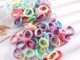 100 ชิ้น / เซต 3 ซม. ใหม่ ที่มีสีสัน ยืดหยุ่นสูง ยางรัดผม นุ่ม Scrunchies ยางรัดผม ผู้หญิง เด็กผู้หญิง S