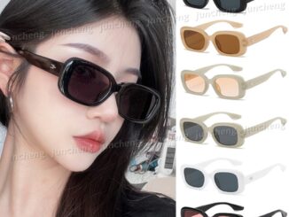 แว่นตากันแดด ทรงสี่เหลี่ยมผืนผ้า ป้องกันรังสียูวี สีดํา สไตล์เกาหลี ยุโรป และอเมริกา เรโทร สําหรับผู้หญิง และผู้ชาย