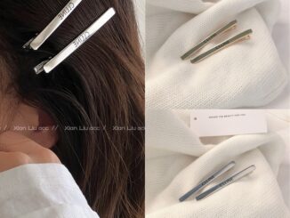 กิ๊บติดผมยาว โลหะ พิมพ์ลายตัวอักษร เรียบง่าย สไตล์เกาหลี สีเงิน กิ๊บปากเป็ด แฟชั่นสําหรับผู้หญิง