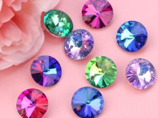จี้ดาวเทียม คริสตัล ทรงกลม 14 มม. สําหรับทําเครื่องประดับ สร้อยคอ ต่างหู DIY 12 ชิ้น ต่อล็อต