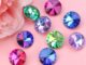 จี้ดาวเทียม คริสตัล ทรงกลม 14 มม. สําหรับทําเครื่องประดับ สร้อยคอ ต่างหู DIY 12 ชิ้น ต่อล็อต