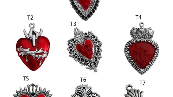 ✿ จี้รูปหัวใจ สไตล์โกธิค สําหรับทําเครื่องประดับ แฮนด์เมด DIY ✿ จี้รูปหัวใจ สไตล์โกธิค สําหรับทําเครื่องประดับ แฮนด์เมด DIY