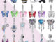 จี้เงินแท้ 925 รูปผีเสื้อ เกือกม้า ใบโคลเวอร์ สําหรับทําสร้อยข้อมือ DIY