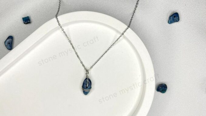 อะพาไทต์ (Apatite) สร้อยคอหินนำโชคประจำราศี งานทำมือ หินธรรมชาติเเท้