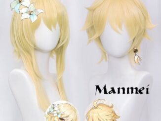 Manmei Genshin Impact Traveler วิกผม Aether Lumine คอสเพลย์วิกผมอะนิเมะวิกผมสังเคราะห์ทนความร้อน