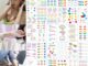 สติกเกอร์รอยสักชั่วคราว ลายการ์ตูนสายรุ้ง และดอกไม้น่ารัก สุ่มสี