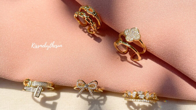 Kissmebythesun - Gold Ring | แหวนปรับขนาดได้ ชุบทองคำขาว Kissmebythesun - Gold Ring | แหวนปรับขนาดได้ ชุบทองคำขาว
