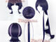 Genshin Impact Scaramouche Cosplay Wig Blue Purple Black Wigs 80cm Hair extensions Heat Resistant Synthetic Hair Halloween