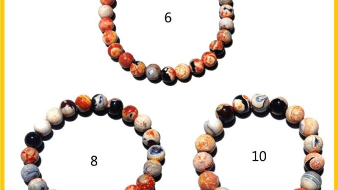 Inf สร้อยข้อมือ ลูกปัดหินอาเกตธรรมชาติ ทํามือ สําหรับผู้หญิง