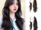 วิกผมหยิกยาว ธรรมชาติ ผู้หญิง สาว ไร้รอยต่อ รูปตัวยู สังเคราะห์ วิกผมฟู ต่อผม 55 ซม.