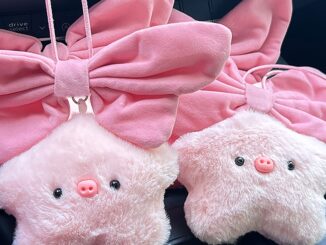 Sthb จี้ตุ๊กตาหมู ดาวน่ารัก อุปกรณ์เสริม สําหรับห้อยตกแต่งกระจกมองหลังรถยนต์ TH