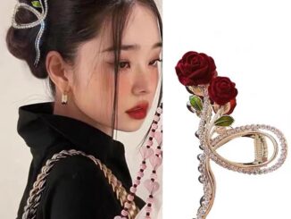 กิ๊บติดผม รูปดอกกุหลาบ สีแดง ขนาดใหญ่ สไตล์เกาหลี แฟชั่นหรูหรา แบบใหม่