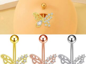 [highbuying] แฟชั่น ผีเสื้อ หน้าท้อง ปุ่ม แหวน แวววาว เพทาย สะดือ เครื่องประดับร่างกาย สําหรับผู้หญิง เด็กผู้หญิง ใหม่ พร้อมส่ง