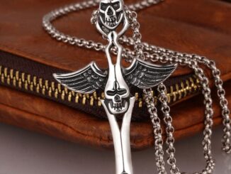[Z H Jewelry] เครื่องประดับ วินเทจ พังก์ นางฟ้า และปีศาจ จี้ ผู้ชายและผู้หญิง แฟชั่น สเตนเลส สร้อยคอ ฮิปฮอป ปาร์ตี้ เครื่องประดับ อุปกรณ์เสริม