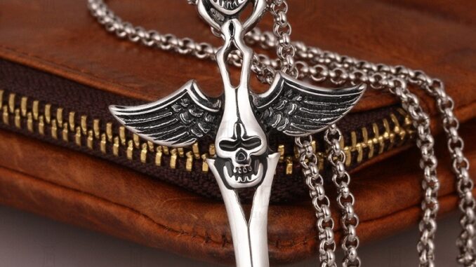[Z H Jewelry] เครื่องประดับ วินเทจ พังก์ นางฟ้า และปีศาจ จี้ ผู้ชายและผู้หญิง แฟชั่น สเตนเลส สร้อยคอ ฮิปฮอป ปาร์ตี้ เครื่องประดับ อุปกรณ์เสริม